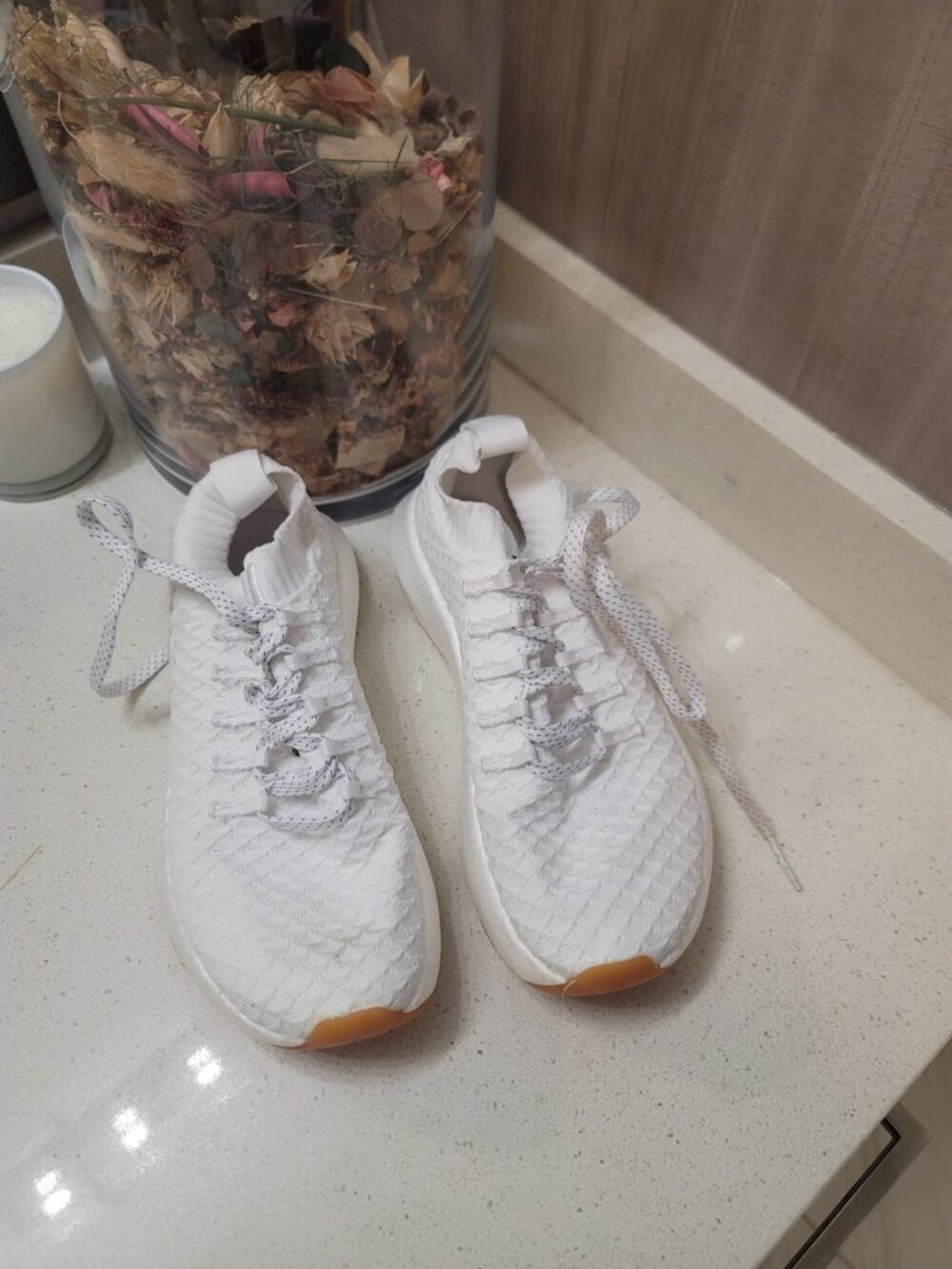 Nobull Drive Knit Women's White Running Cross Training Shoes Sneakers Sz 7